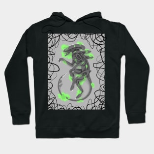 Attacked Xenomorph Drone Hoodie